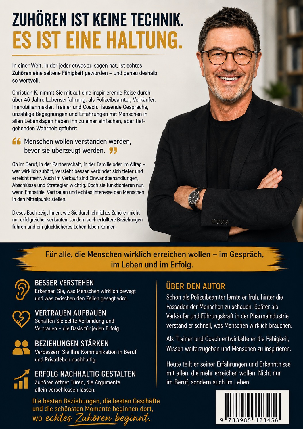 Buchrückseite: Lass Deine Ohren sprechen